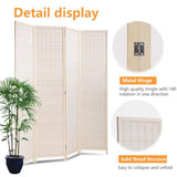 Bamboo Room Divider - 4 Panel Folding Privacy Screen, 72 x 17.7 - Ideal Room Partition & Divider for Living Room, Bedroom, Study (Natural, 4 Panel) PIKAQTOP