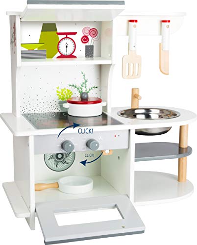 Small Foot Wooden Toys Graceful Children's Play Kitchen with Range, Oven, Kitchen Sink, and Accessories Designed for Children Ages 3+, Multi Small Foot