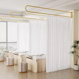 Hanging Room Divider Curtain Rod U Shaped Wall Divider for Privacy Separation Modern Room Separator Curtain Track Metal Space Divider for Bedroom, Fitting Room and Beauty Salon Privacy (Black) Generic