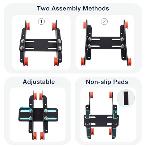 UniTak3D Ender 3 Metal Filament Spool Holder Upgrade Adjustable Roller Bracket with Bearing for TPU/PLA/ABS/PETG/Nylon/Wood Filament for Creality Ender 3 V2,Ender 3 Pro,Ender 5,CR10 3D Printe - WoodArtSupply