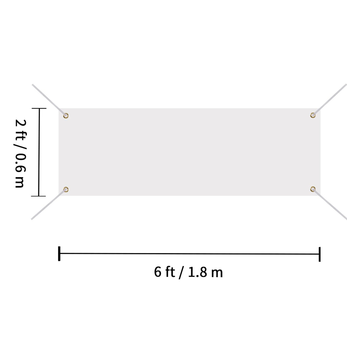 2 Pcs Large Sublimation Banner blank banners to decorate vinyl，2x6 Ft Polyester Oxford Cloth Blank Banner Signs with Hanging Ropes DIY Banner Sign for Business Office Supply for School Wedding GEKIXUTP