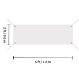 2 Pcs Large Sublimation Banner blank banners to decorate vinyl，2x6 Ft Polyester Oxford Cloth Blank Banner Signs with Hanging Ropes DIY Banner Sign for Business Office Supply for School Wedding GEKIXUTP