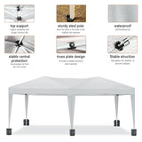 DOINUO 10x20 White Pop Up Canopy Outdoor Party Tent with 6 Sidewalls, Wedding Party Tent Outdoor Waterproof UV50 Canopy Event Shelter Tents for Parties, 6 pcs Weight Bag,Carry Bag DOINUO