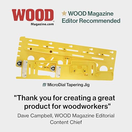 MICROJIG GRR-RIPPER TJ-5000 Microdial Tapering Jig For Table Saws, Yellow MICROJIG