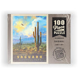 MyPuzzle Saguaro National Park: Desert Daybreak, Vintage Poster - Premium 100 Piece Jigsaw Puzzle for Adults MyPuzzle.com