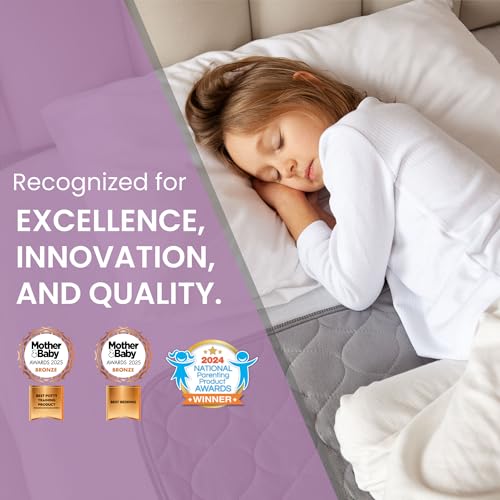 Lynmark® 2X Toddler Potty Training Bed Pads - Soft Waterproof Bedwetting Pee Protector Mat for Kids - Multi-Layer Non-Slip Washable Incontinence Mattress Sheet Absorbs Up to 2000ml - 33" x 27", Grey Lynmark