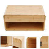 FONSOLUM Bamboo Floating Nightstand with Storage Drawer, Wall Mounted Bedside Table End Tables with Open Shelf, Bedside Cabinet Storage Organizer Case Display Box for Bedroom, Fully Assembled FONSOLUM