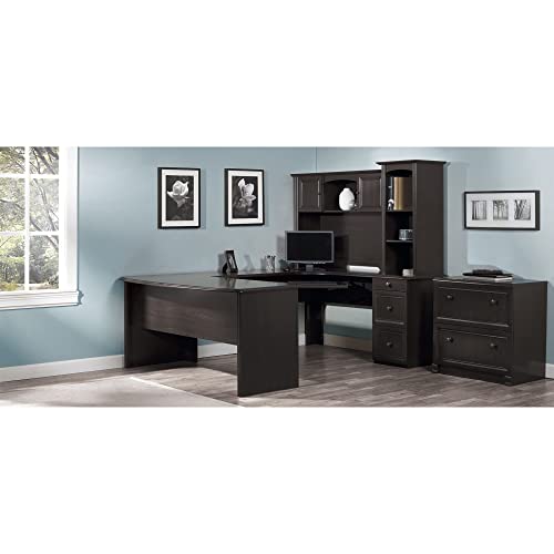 Realspace® Broadstreet 65" W U-Shaped Executive Desk, Walnut Realspace