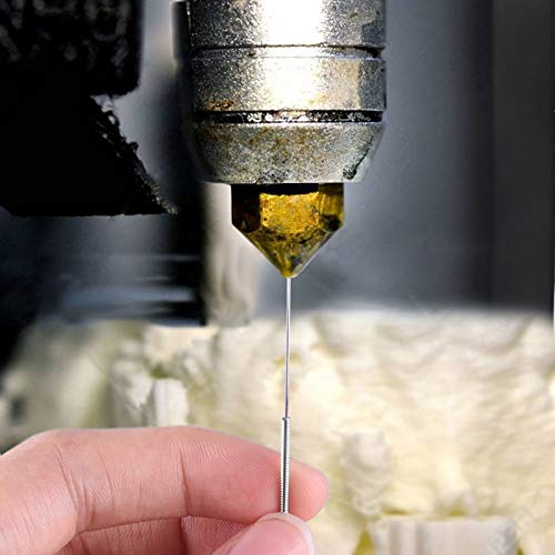 SIQUK 33 Pcs 3D Printer Nozzle Cleaning Tools Kit 30 Pcs 0.15mm, 0.25mm, 0.35mm, 0.4mm, 0.5mm Cleaning Needles 2 Pcs Tweezers and 1 Pc Cleaning Cloth SIQUK