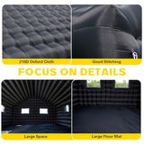 EROMMY 20x16.5x12 FT Large Black Inflatable Nightclub, Blow Up Party Tent Portable with 950W Blower, Disco Night Club Tent for Adult Birthday Party Business Rental EROMMY