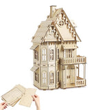 3D House Jigsaw Puzzle Model Kit - CUTEROOM Fantasy Villa Dollhouse DIY Building Set for Adults, Creative Home Decor Gift