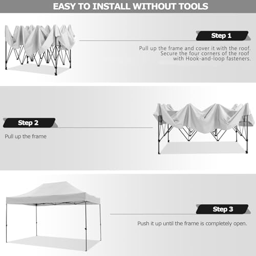 COBIZI 10x15 Pop Up Canopy with 4 Sidewall,Heavy Duty Canopy UPF 50+ All Season Wind Waterproof Commercial Outdoor Wedding Party Tents for Parties Gazebo with Carry Bag(10 x 15 ft White) COBIZI