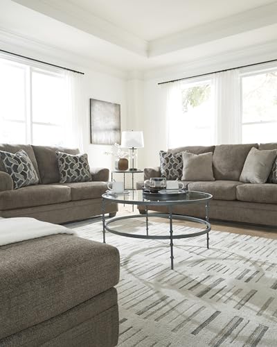 Signature Design by Ashley Stonemeade Contemporary Sofa Sleeper with Folding Gel Memory Foam Mattress, Reversible Cushions and 4 Accent Pillows, Queen, Dark Brown Signature Design by Ashley