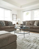 Signature Design by Ashley Stonemeade Contemporary Sofa Sleeper with Folding Gel Memory Foam Mattress, Reversible Cushions and 4 Accent Pillows, Queen, Dark Brown Signature Design by Ashley