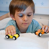 6 Pieces Wooden Mini Car Wooden Car Ramp Race Track Toys for Aged 1 2 3, Wooden Car Ramp Racer Toy Replacement Vehicle Set Race Car Party Favors Lragvtbk