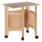 Winsome Mission 2-Shelf Wood Mobile Printer Stand, Brown (81628) Winsome