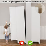 winiowa White Wardrobe Closet with 2 Doors, 71" Tall Metal Clothing Storage Cabine with Hanging Rod, Bedroom Armoires with Adjustable Shelves for Bedroom, Laundry Room, Home Office winiowa