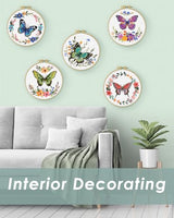 ERKOON 5 Sets Embroidery Kit for Beginners (Butterfly and Flower)
