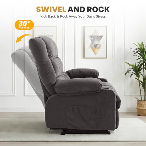 BOSMILLER Reclining Loveseat with Cup Holders for Living Room 2 Seat Manual Loveseat Recliner with Side Pocket