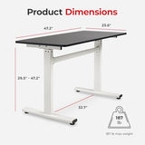Sunny Health & Fitness Multi-Purpose Air-Drive Adjustable Standing Desk, Pneumatic Air Lifting, Electricity-Free, Scratch-Resistant Surface with up to 47.2" Height, Treadmill Compatible SF-A023001 Sunny Health & Fitness