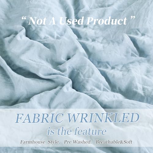 HIG Pre Washed Down Alternative Comforter Set Twin - Reversible Chic Quilt Design - Box Stitched with 4 Corner Tabs - Lightweight for All Season - Blue Duvet Comforter with 2 Pillow Shams HIG