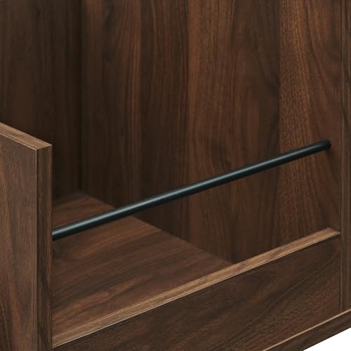 Crosley Furniture Luna Record Player Cabinet Turntable Stand, Storage for up to 175 Vinyl Records, Walnut Crosley Furniture