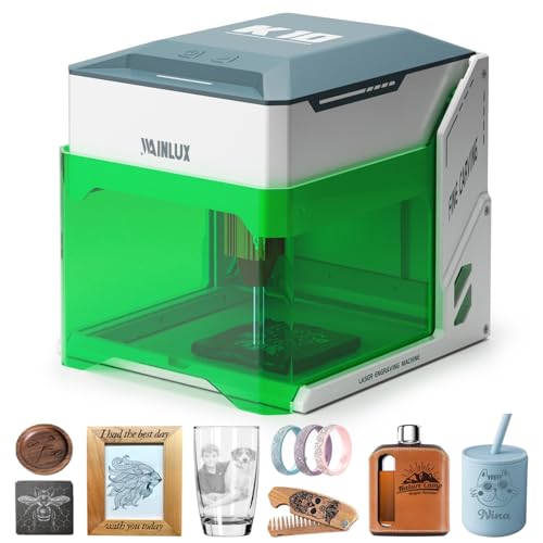 WAINLUXPRO K10 5000mW Laser Engraver Machine, Mini Laser Engraving Machine for Wood Leather Silicone Paper Glass Acrylic Cloth, Grabadora Láser, Engraver Laser Class1 WAINLUXPRO