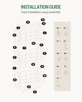 Hzuaneri Shoe Storage Cabinet, 48 Pairs Free Standing Closet Organizer, 9 inch Widened Cell Wood Shoe Organizer, 12 Tiers Vertical Space Saving Shoe Rack for Entryway, Cloakroom, White SR39603X Hzuaneri