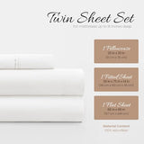 Linen Market Brushed Microfiber Twin Sheet Set 3 Piece – Oeko-TEX Certified Ultra Soft & Wrinkle-Free - 16" Deep Pocket Sheets - Easy Care Twin Size - White Linen Market