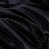 A Nice Night Satin Silky Soft Quilt Luxury Super Soft Microfiber Bedding Comforter Set, Light Weighted (Black, Twin) A Nice Night