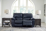 Signature Design by Ashley Leesworth Modern Power Reclining Loveseat with USB Charging Ports, Blue Signature Design by Ashley