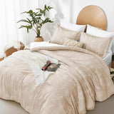 Kozyhvn Twin XL Comforter Set Khaki, Cute Floral Bed in a Bag Twin XL Boho 5 Pieces, Soft Fluffy Bedding Sets with Comforter, Sheets, Pillowcase & Sham, All Season Kozyhvn