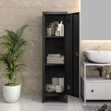 MIOCASA Metal Locker Storage Cabinet with 3 Shelves Industrial Lockable 1 Door File Cabinet for School, Home, Office, Garages MIOCASA