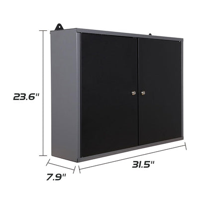 JZD Metal Wall Mounted Storage Tool Cabinet for Garage Basement - WoodArtSupply