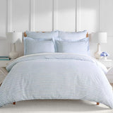 Levtex Home Martha Stripe Blue Reversible King/Cal King Comforter Set (106x94in) with 2 Pillowcases (36x20in) - Stripe Bedding - Blue, White - Cotton King Size Comforter Set - Lofty, Soft Levtex Home