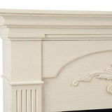 SEI Furniture Sicilian Harvest Traditional Style Electric Fireplace, New Ivory SEI Furniture