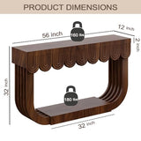 Mid-Century Modern Console Table for Entryway with Fluted 3 Drawers, Sofa Table for Hallway Foyer - Behind Couch Storage, Entryway Table for Living Room Front Door, Entrance Tables DGpoco