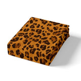 Feelyou Leopard Sheet Set King Cheetah Sheets with Deep Pocket Fitted Sheet for Boys Girls Teens Animal Print Bed Sheets Set Breathable Safari Bedding Set Room Decor Dark Orange Bed Set Feelyou