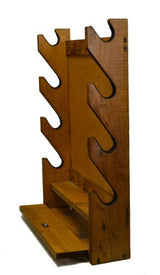 Evans Sports Four-Gun Fully Assembled Wall Mount Wooden Gun Display Rack with Cabinet Storage Compartment for Accessories - Deer Print Evans Sports