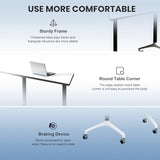 Folding Conference Room Tables,Modular Conference Table for Meeting Rooms,Mobile Portable Training Table with Locked Wheels,Flip Top Rolling Meeting Rooms Table Stackable Seminar Tables for Office Relgix