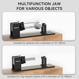 Creality Laser Rotary Roller Pro, 4-in-1 Y-axis Rotary Chuck for Creality Falcon Series Laser Engravers, Includes M6 Riser for Falcon A1, Multi-Function Rotary Kit with Goggles for Cylindrical Objects SainSmart