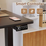 L Shaped Standing Desk Adjustable Height, Electric Corner Standing Desk, Sit Stand Computer Table with Memory Controller for Home (Black, 55 Inch) Homall