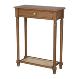 East at Main Lenora Console Table – 23.75” Narrow Entryway Table with Storage & Cane Shelf – Solid Wood Accent Table for Hallways, Foyers, and Small Spaces – French Country & Traditional Style East at Main