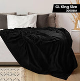 Utopia Bedding Fleece Blanket California King Size Black 300GSM Luxury Fuzzy Soft Anti-Static Microfiber Bed Blanket (102x96 Inch) Utopia Bedding