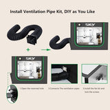 Update 3D Printer Enclosure with LED Light, Smoke Exhaust Kit, Thermo-Hygrometer,Fireproof Dustproof Tent Constant Temperature Protective Cover for Bambu Lab A1,A1 Mini,840 * 580 * 580mm Cregrant3D