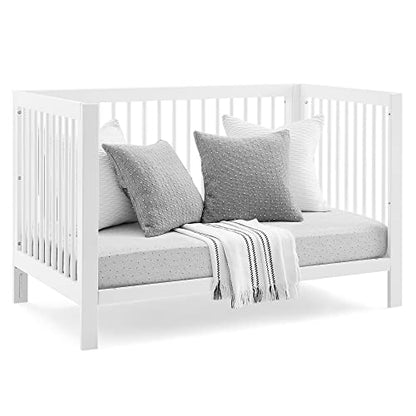 GAP babyGap Charlie 6-in-1 Convertible Crib - Greenguard Gold Certified, Bianca White - WoodArtSupply