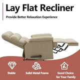 Relaxing Lazy Boy Recliner Chair for Adults,Small Recliners for Small Spaces,Manual Recliner Chair for Bedroom,Relaxing Reclining Chair with Backrest & Footrest for Living Room,Overstuffed (Khaki)