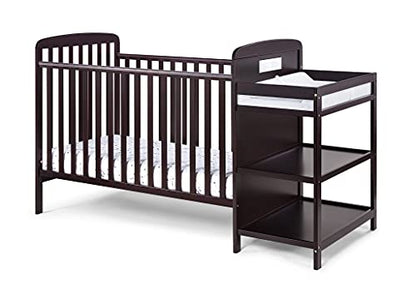 Suite Bebe Ramsey 3 in 1 Convertible Crib and Changer in an Espresso Finish