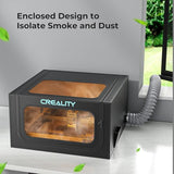 Creality Laser Engraver Enclosure 2.0 with Vent, Fireproof and Dustproof Laser Cutter Protective Cover 28.3x28.3x15.7in with Fan and Pipe, Fits for Most Laser Engraver, Against Smoke, Odor, Noise Creality