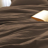 WRENSONGE King Size Comforter Set- 7 Pieces Soft Chocolate Brown Bed in a Bag King with Fitted Sheet, Flat Sheet, 2 Pillow Shams, and 2 Pillowcases-Warm King Bedding Set for All Season WRENSONGE